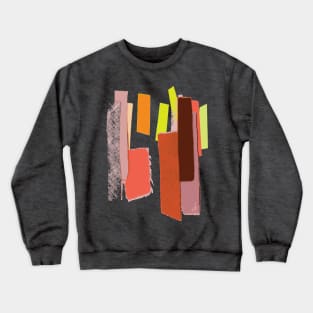 Geometric Color Swatches Illustration - Orange Rust Crewneck Sweatshirt